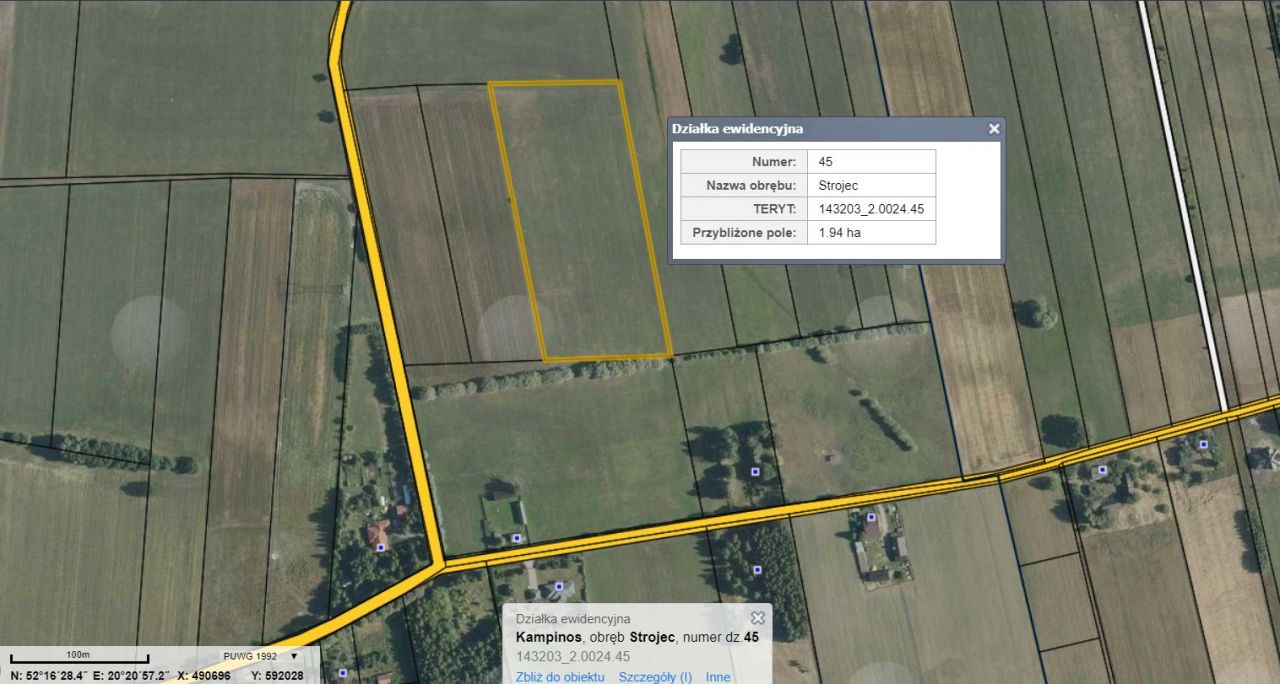 Działka rolna Strojec Brogi. Zdjęcie 2