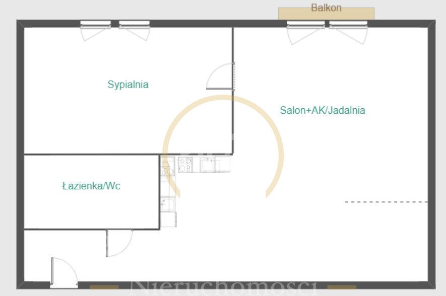 Mieszkanie 2-pokojowe Lublin Śródmieście, al. Józefa Piłsudskiego. Zdjęcie 12