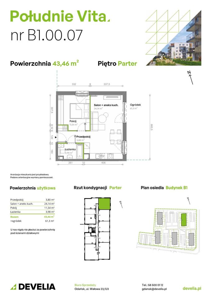 Mieszkanie 2-pokojowe Gdańsk Orunia Górna, ul. Kazimierza Wielkiego. Zdjęcie 7