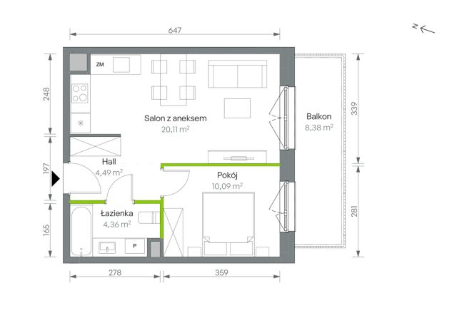 Mieszkanie 2-pokojowe Warszawa Targówek, ul. Oliwska. Zdjęcie 16