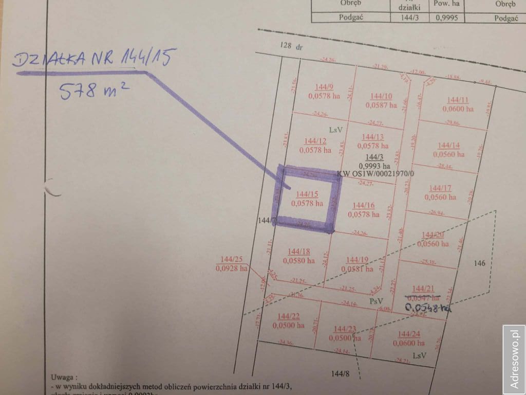 Działka rekreacyjna Podgać. Zdjęcie 3