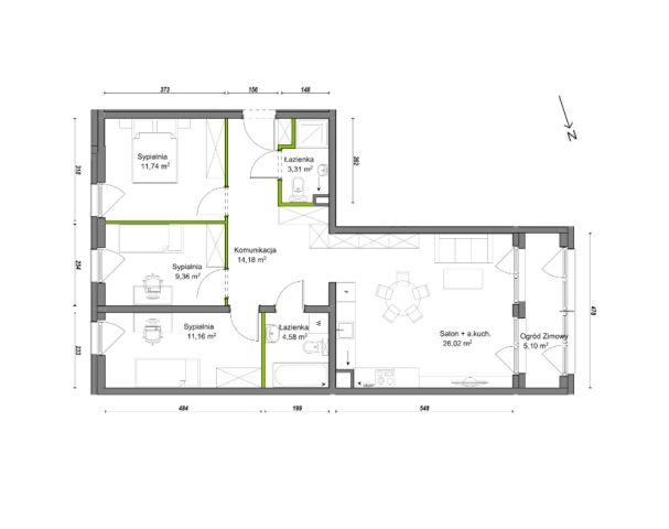 Mieszkanie 4-pokojowe Wrocław Ołtaszyn, ul. Orawska. Zdjęcie 8