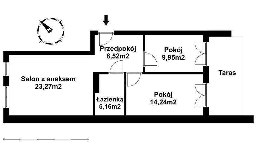 Mieszkanie 3-pokojowe Wrocław, ul. Kiełczowska. Zdjęcie 6