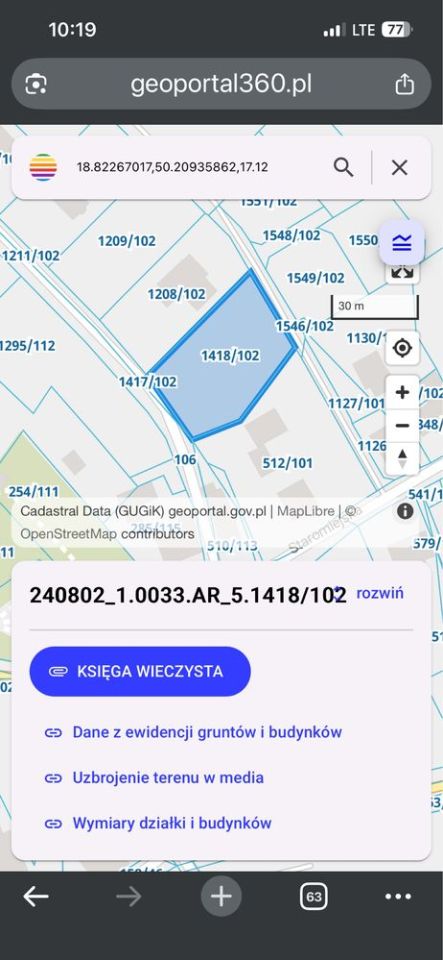 Działka budowlana Mikołów Paniowy, ul. Starokościelna. Zdjęcie 2