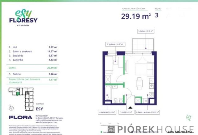 Mieszkanie 2-pokojowe Warszawa Mokotów, ul. Cybernetyki. Zdjęcie 17