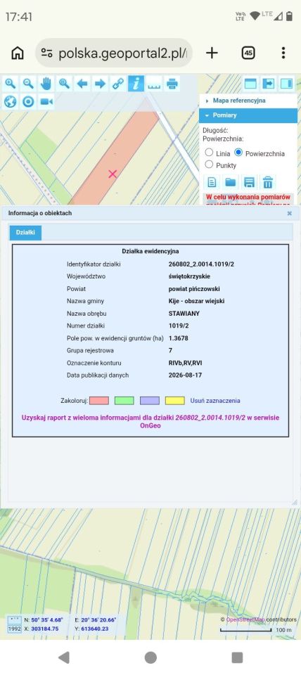 Działka rolno-budowlana Stawiany. Zdjęcie 3
