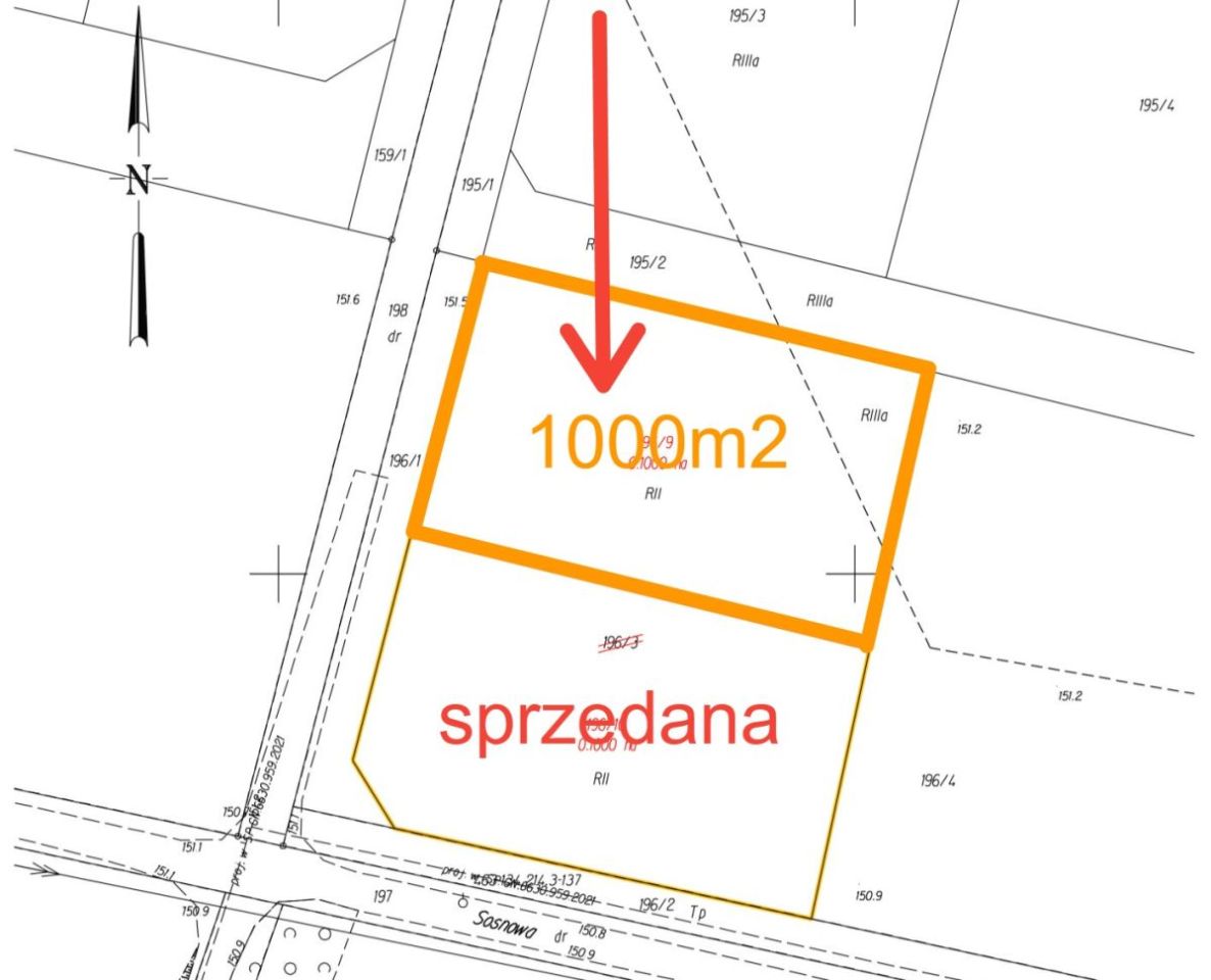Działka budowlana Tyniec nad Ślęzą, ul. Sosnowa. Zdjęcie 2