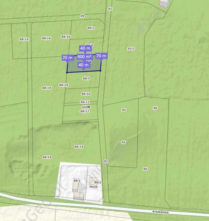 Działka budowlana Radawa Hule, ul. Królewska. Zdjęcie 7