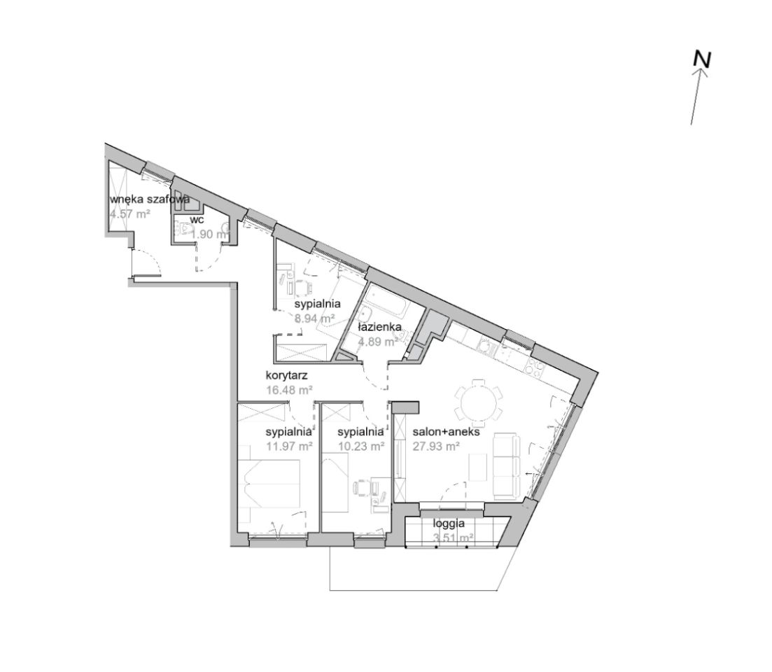 Mieszkanie 4-pokojowe Wrocław Tarnogaj, ul. Piękna. Zdjęcie 7