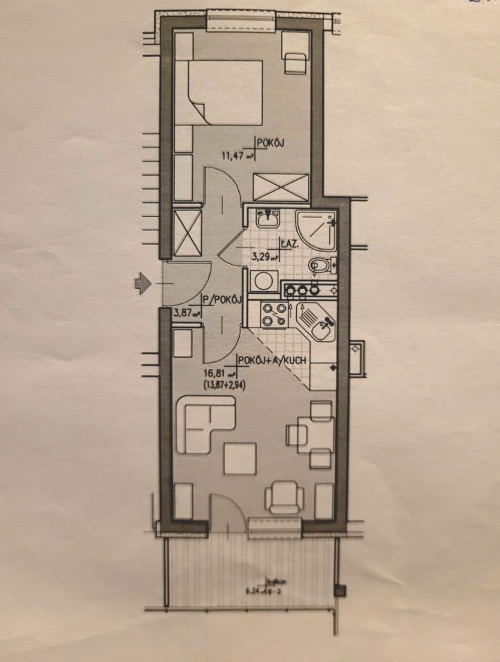 Mieszkanie 2-pokojowe Lublin Wrotków, ul. Antoniego Słomkowskiego. Zdjęcie 14