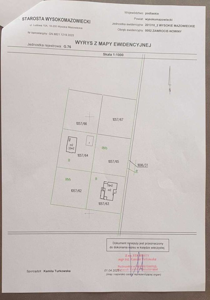 Działka budowlana Zawrocie-Nowiny. Zdjęcie 3