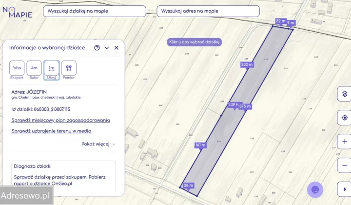 Działka budowlana Józefin