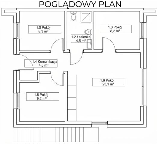 Mieszkanie 4-pokojowe Zabierzów, ul. Śląska. Zdjęcie 3