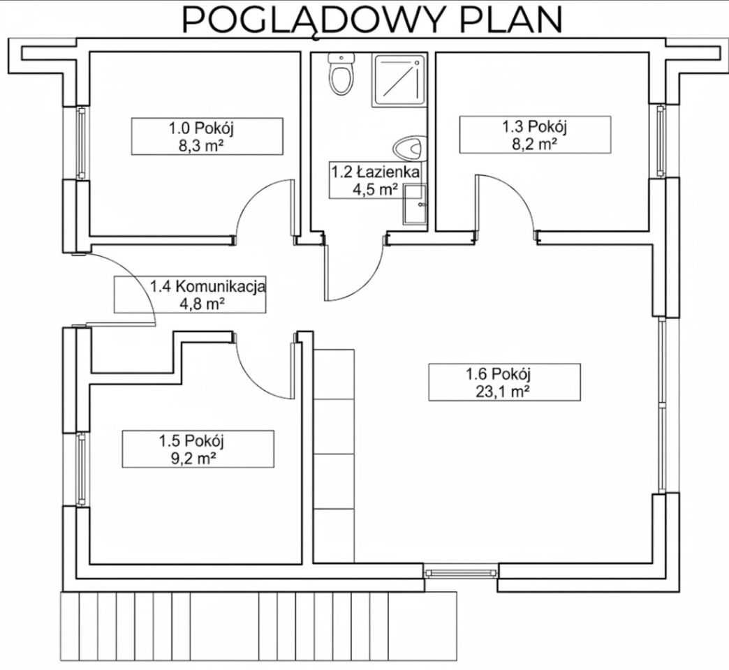 Mieszkanie 4-pokojowe Zabierzów, ul. Śląska. Zdjęcie 3
