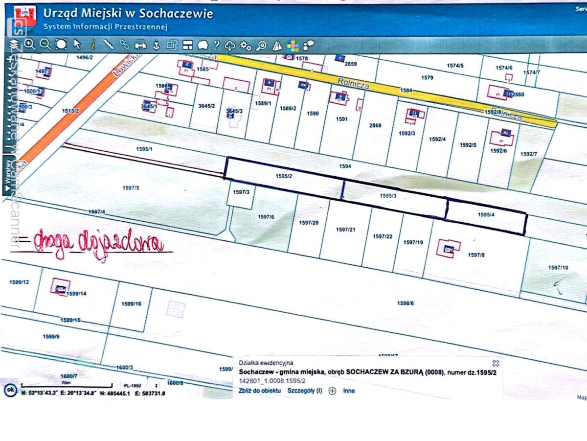 Działka rolna Sochaczew, ul. Rozlazłowska