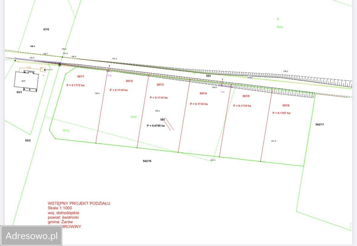 Działka budowlana Mrowiny, ul. Sportowa. Zdjęcie 3