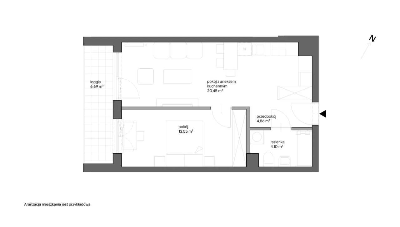 Mieszkanie 2-pokojowe Kraków Bieżanów, ul. Henryka i Karola Czeczów. Zdjęcie 7