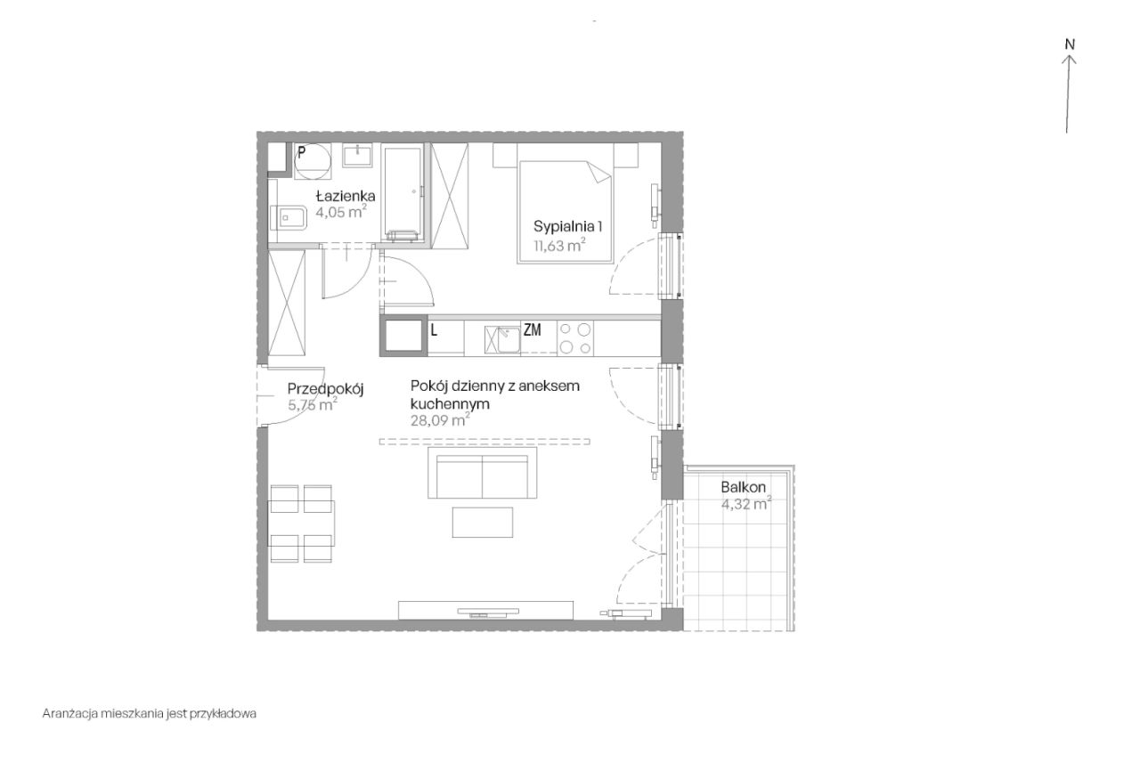 Mieszkanie 2-pokojowe Kraków Czyżyny, ul. Romana Ciesielskiego. Zdjęcie 14
