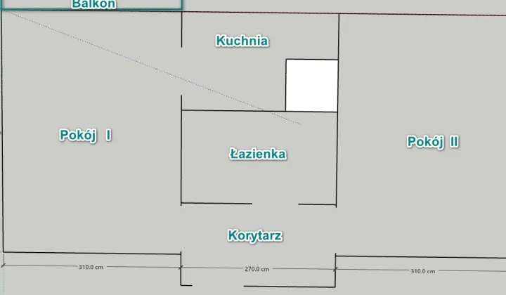 Mieszkanie 2-pokojowe Łódź Bałuty, ul. Plantowa