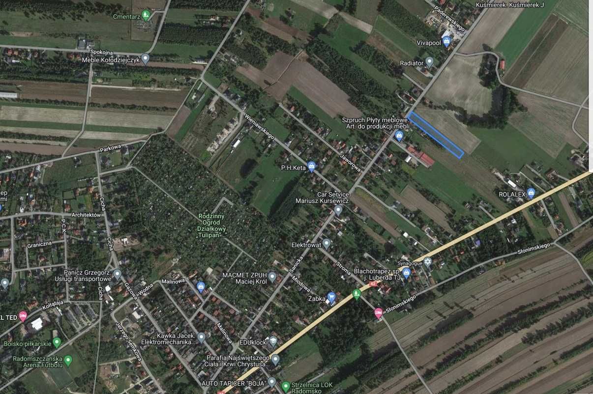 Działka rolno-budowlana Radomsko, ul. Sanicka. Zdjęcie 3