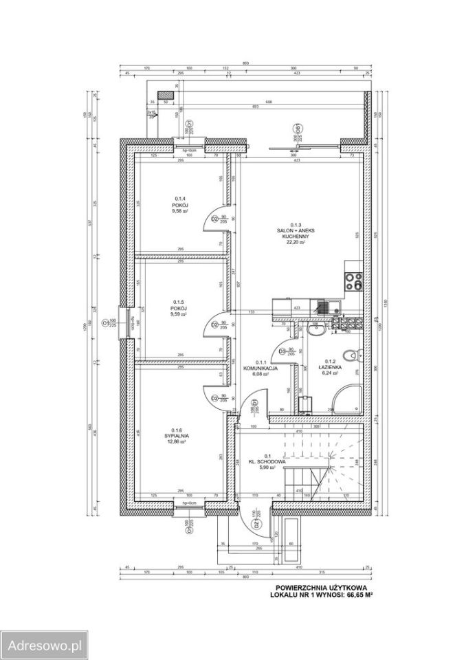 Mieszkanie 4-pokojowe Wolsztyn, ul. Kiełpińska. Zdjęcie 3