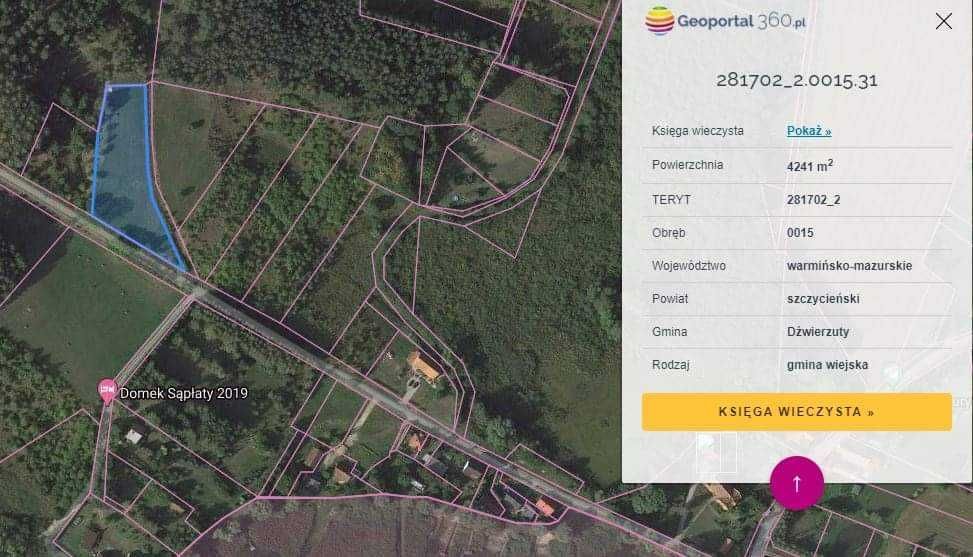 Działka rolna Sąpłaty. Zdjęcie 3