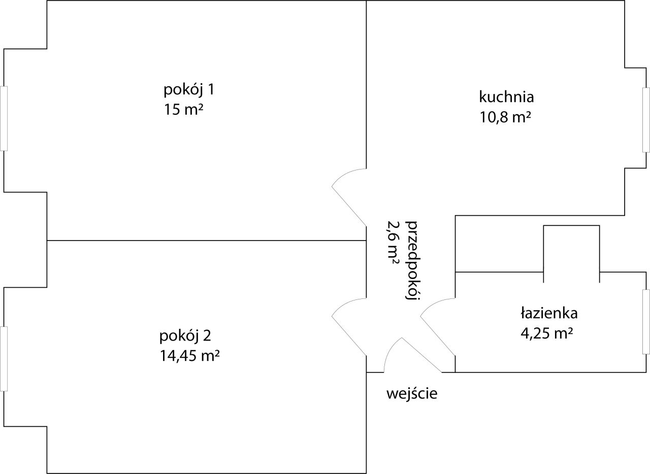 Mieszkanie 2-pokojowe Olsztyn Śródmieście, ul. Tadeusza Kościuszki. Zdjęcie 13