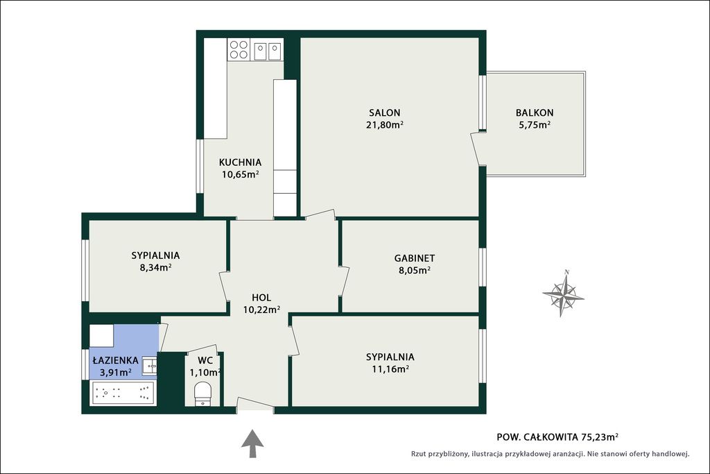 Mieszkanie 4-pokojowe Nowy Dwór Mazowiecki, ul. Wojska Polskiego. Zdjęcie 14