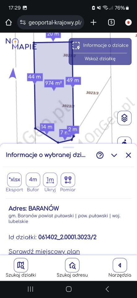 Działka budowlana Baranów, ul. Michowska. Zdjęcie 2