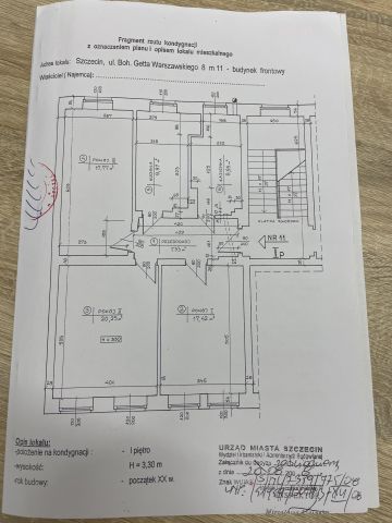 Mieszkanie 3-pokojowe Szczecin Śródmieście, ul. Bohaterów Getta Warszawskiego. Zdjęcie 1