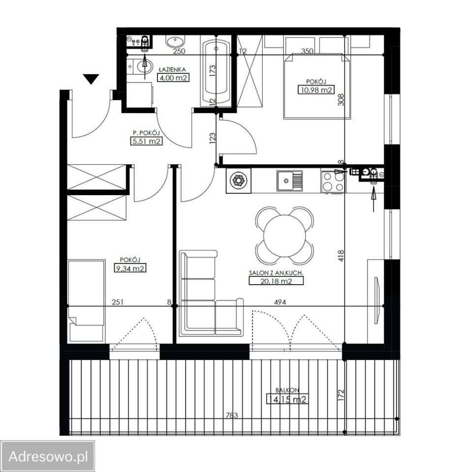 Mieszkanie 3-pokojowe Toruń Wrzosy, ul. Jana Heweliusza. Zdjęcie 19