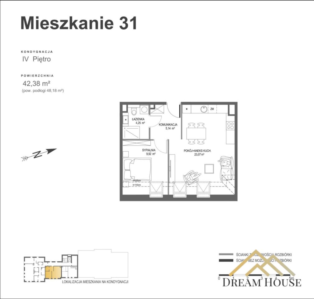 Mieszkanie 2-pokojowe Gdańsk Wrzeszcz, ul. Szczepana Pileckiego. Zdjęcie 11