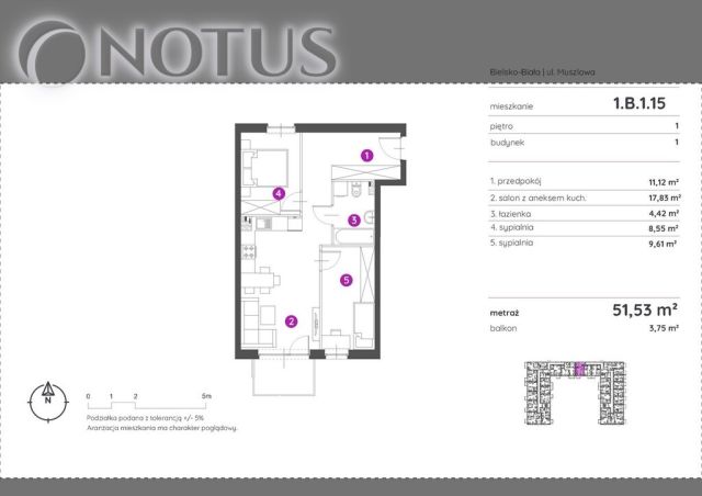 Mieszkanie 3-pokojowe Bielsko-Biała, ul. Muszlowa. Zdjęcie 2