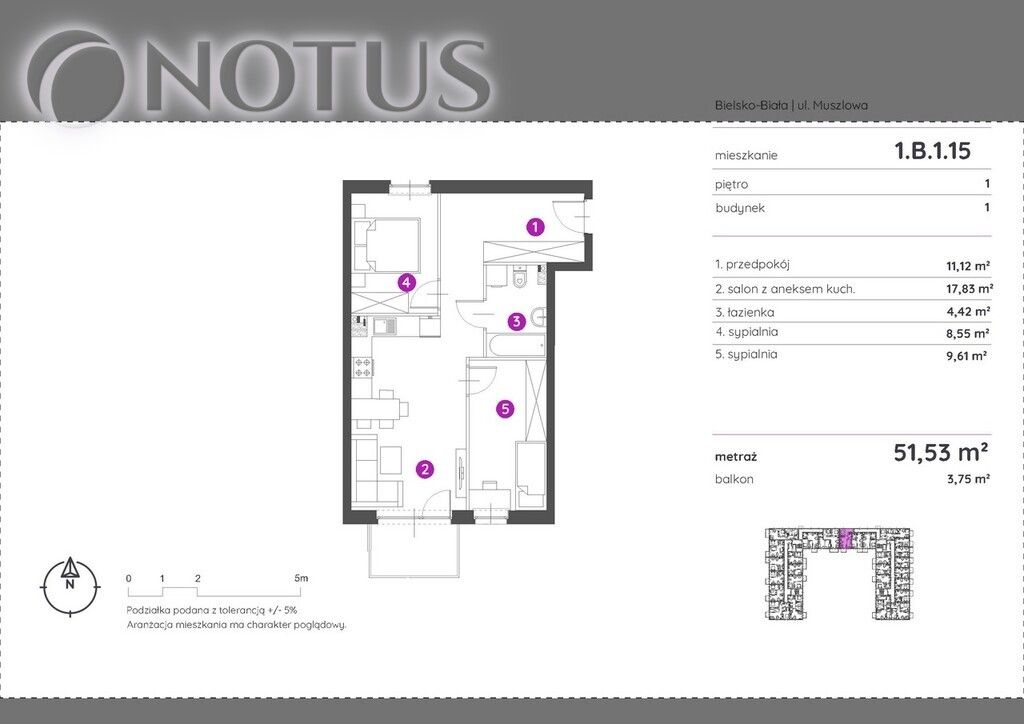 Mieszkanie 3-pokojowe Bielsko-Biała, ul. Muszlowa. Zdjęcie 2