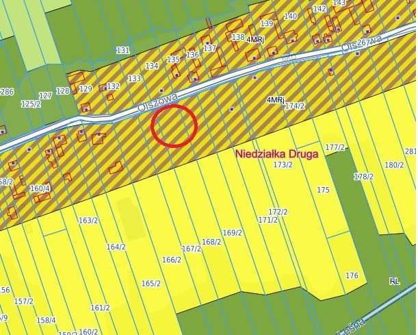 Działka budowlana Niedziałka Druga, ul. Olszowa