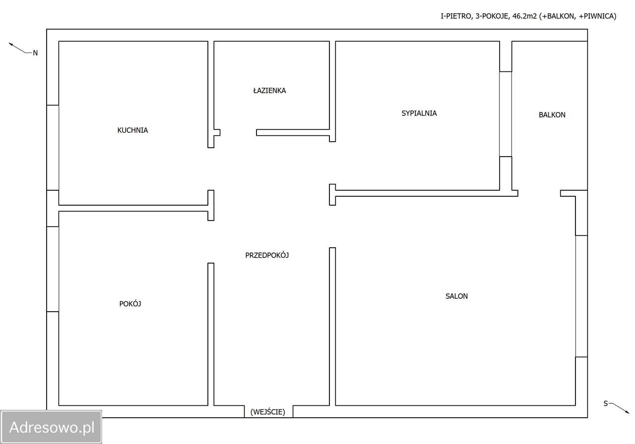 Mieszkanie 3-pokojowe Zielona Góra Centrum, ul. Monte Cassino. Zdjęcie 16