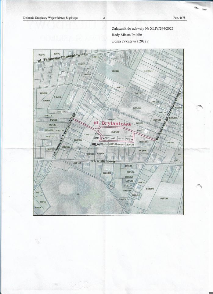 Działka budowlana Imielin Wioski, ul. Brylantowa. Zdjęcie 2