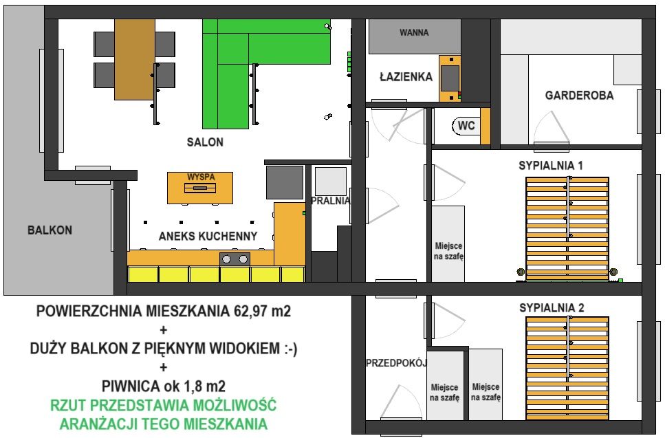 Mieszkanie 3-pokojowe Sosnowiec Zagórze, ul. Białostocka