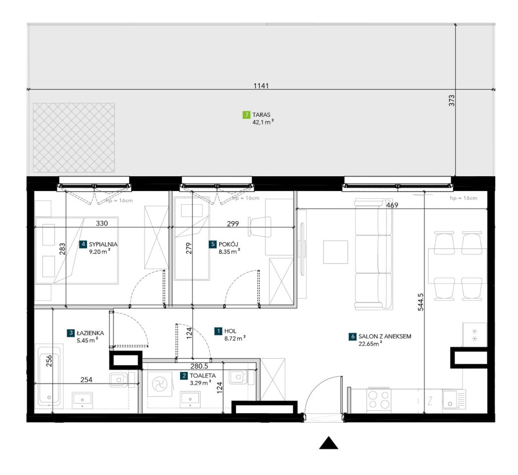 Mieszkanie 3-pokojowe Wrocław Krzyki, ul. Świeradowska. Zdjęcie 5