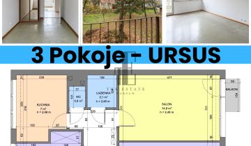 Mieszkanie 3-pokojowe Warszawa Ursus, ul. Warszawska