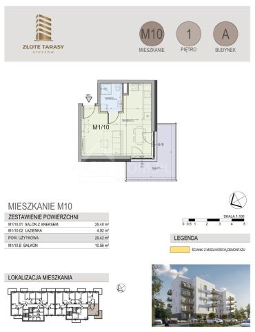 Mieszkanie 1-pokojowe Staszów, ul. gen. Mariana Langiewicza. Zdjęcie 4