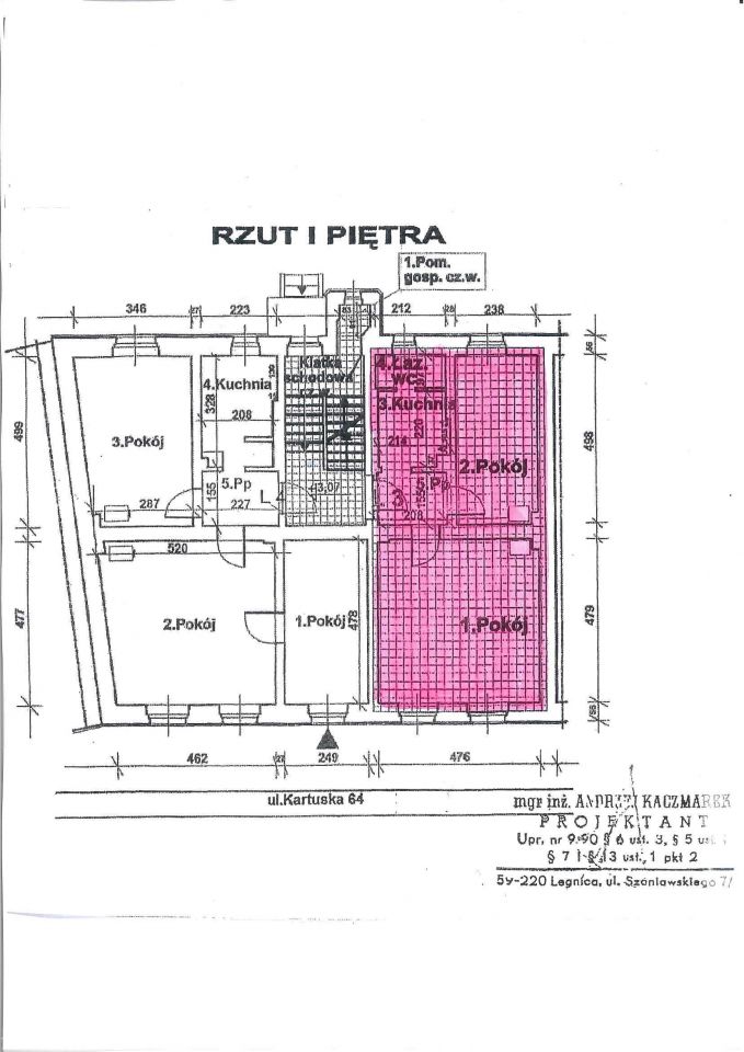 Mieszkanie 2-pokojowe Legnica, ul. Kartuska