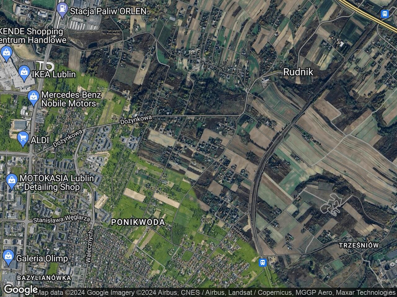 Działka budowlana Lublin Ponikwoda, ul. Brzozowa