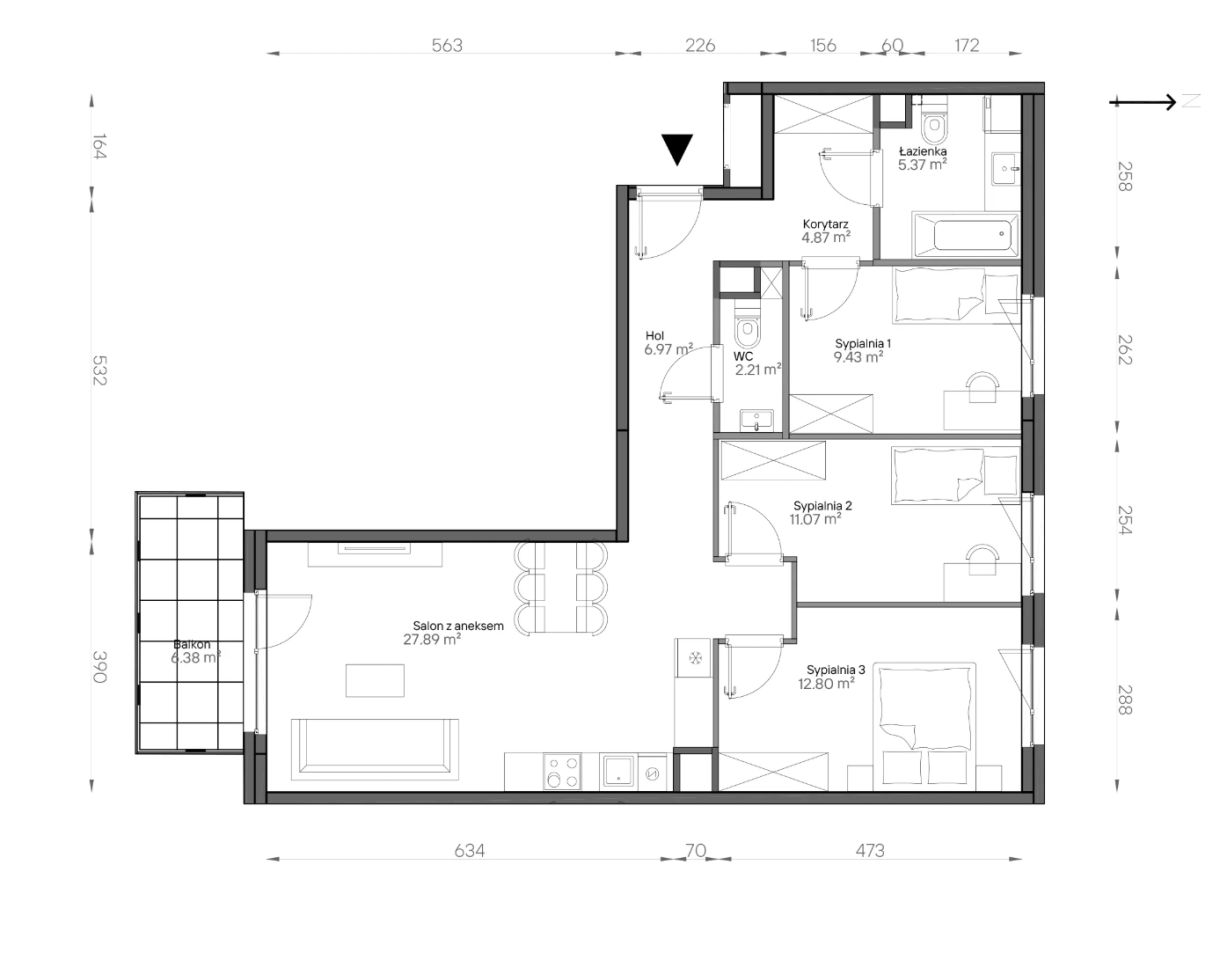 Mieszkanie 4-pokojowe Warszawa Praga-Południe, ul. Podskarbińska. Zdjęcie 7
