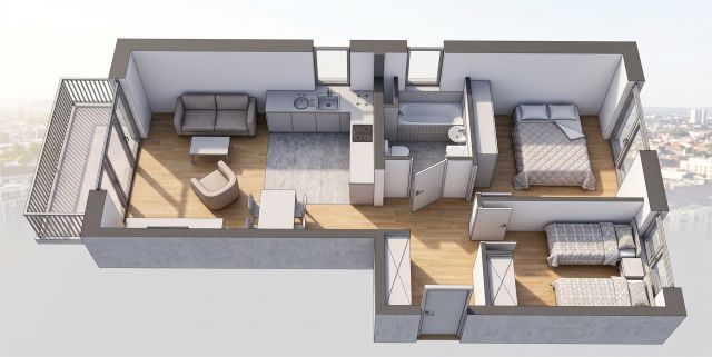 Mieszkanie 3-pokojowe Kraków Bronowice, ul. Starego Dębu. Zdjęcie 9