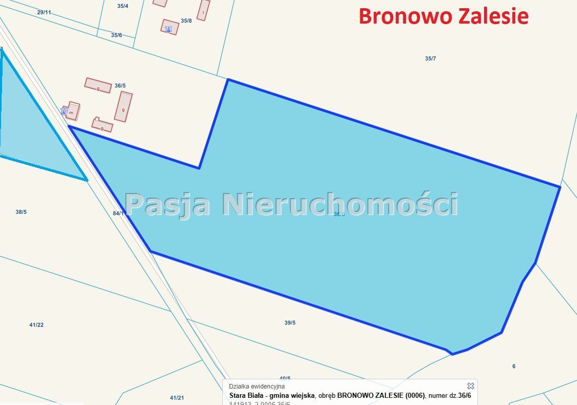 Działka rolna Bronowo-Zalesie. Zdjęcie 2