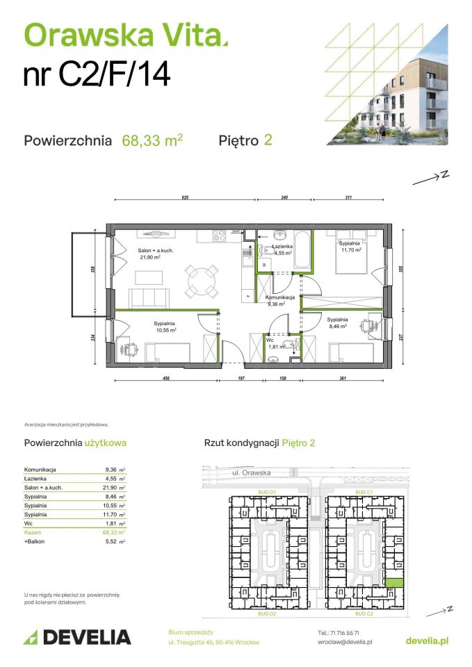 Mieszkanie 4-pokojowe Wrocław Ołtaszyn, ul. Orawska. Zdjęcie 8