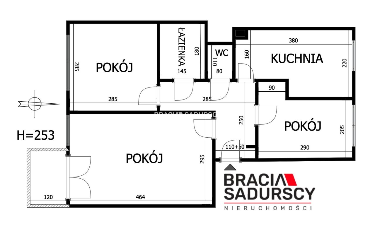 Mieszkanie 3-pokojowe Kraków Prądnik Czerwony, ul. Pilotów. Zdjęcie 19