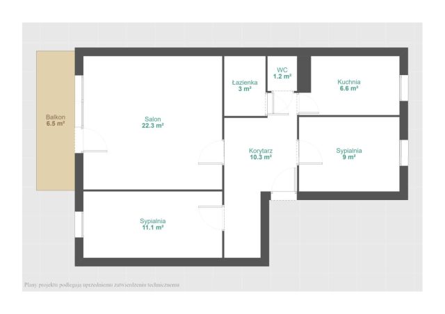 Mieszkanie 3-pokojowe Poznań Żegrze, os. Polan. Zdjęcie 19