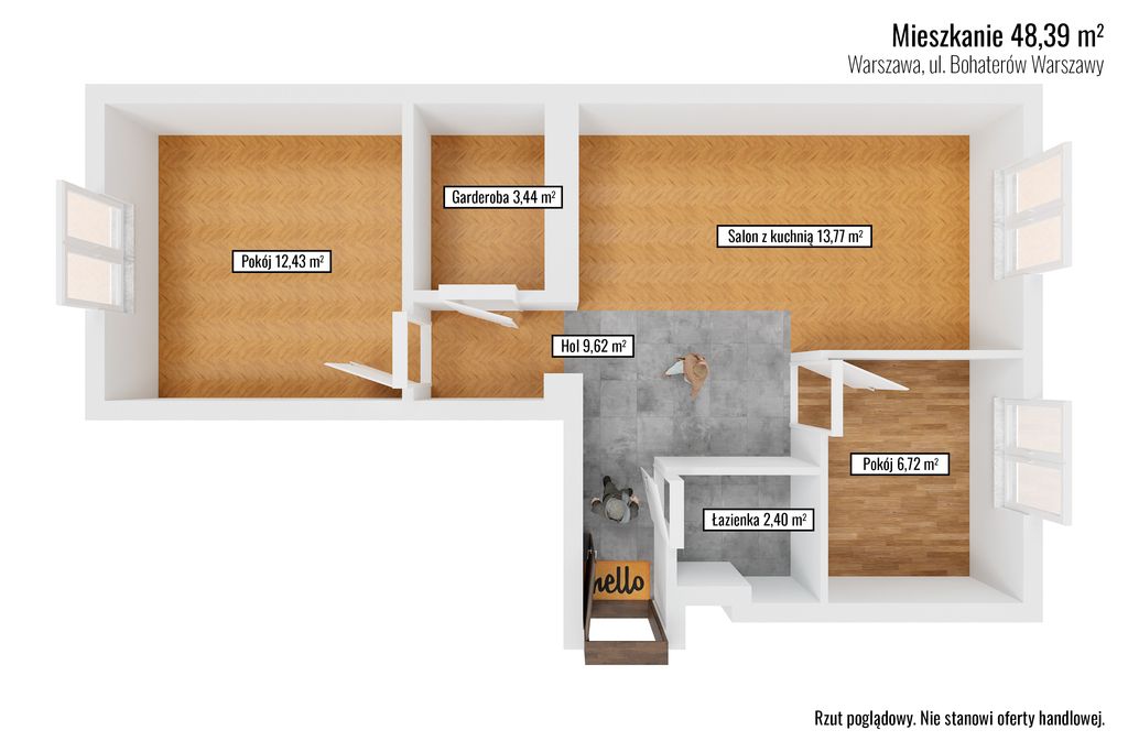 Mieszkanie 3-pokojowe Warszawa Ursus, ul. Powstańców Warszawy. Zdjęcie 30